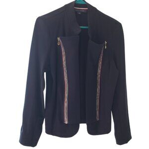 Tommy Hilfiger Knit gold zipper Jacket sz M NWOT Preppy Classic